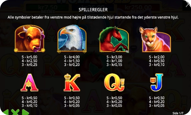 Bonusfunktioner, Wilds og Free Spins wolf gold