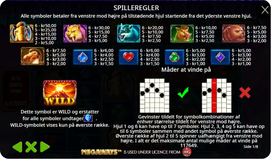 Bonusfunktioner og Wilds: Mammuttens egenskaber