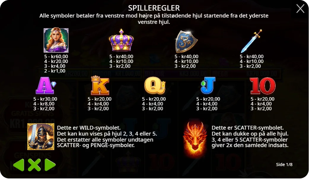 Bonusfunktioner og free spins med drageflammer