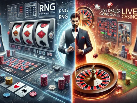 Forskel mellem RNG og Live Dealer spil