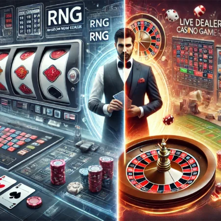 Forskel mellem RNG og Live Dealer spil