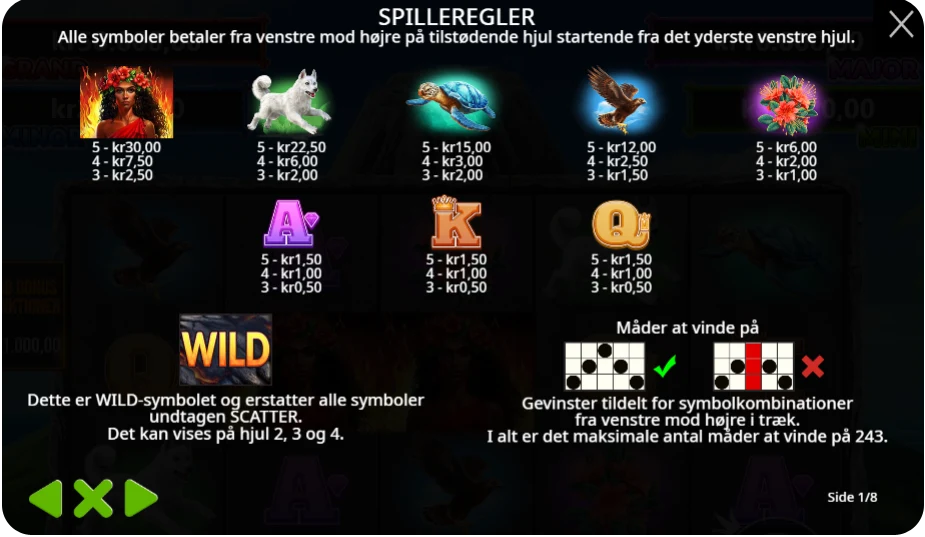 Funktioner, wilds og gratis spins