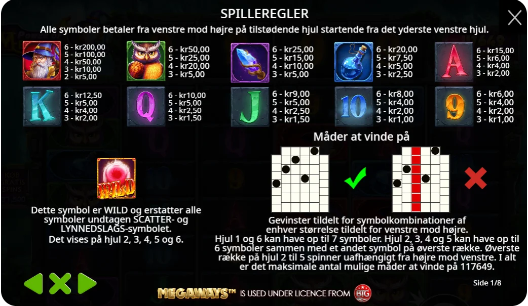 Wild-magi og bonus-muligheder