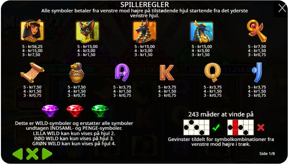 Wilds, bonusser og free spins