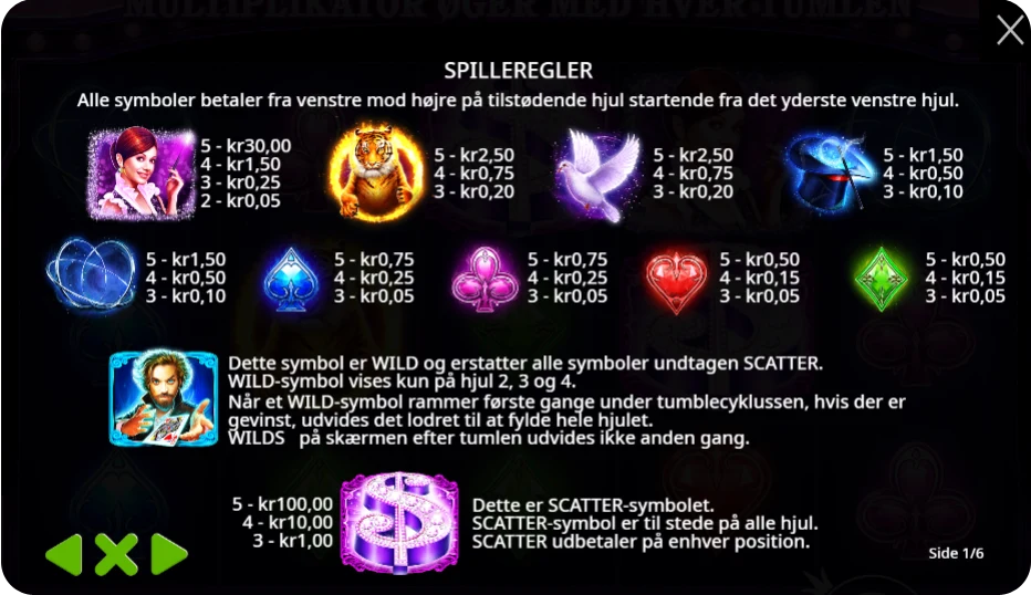 Wilds og bonusfunktioner med magisk twist