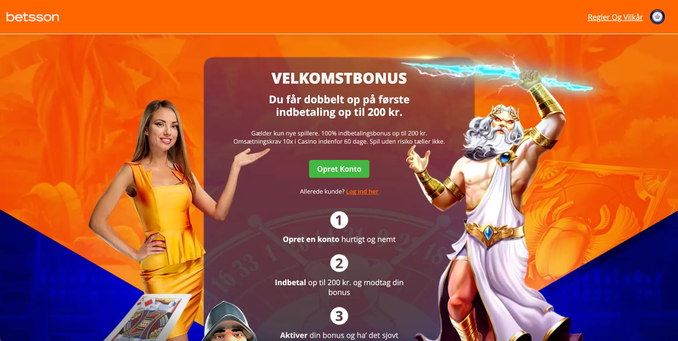 Betsson Casino Velkomstbonus