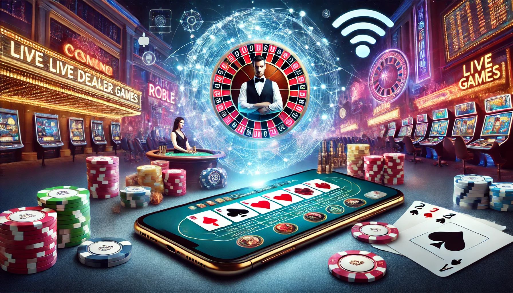 Live casino spil på mobil casino