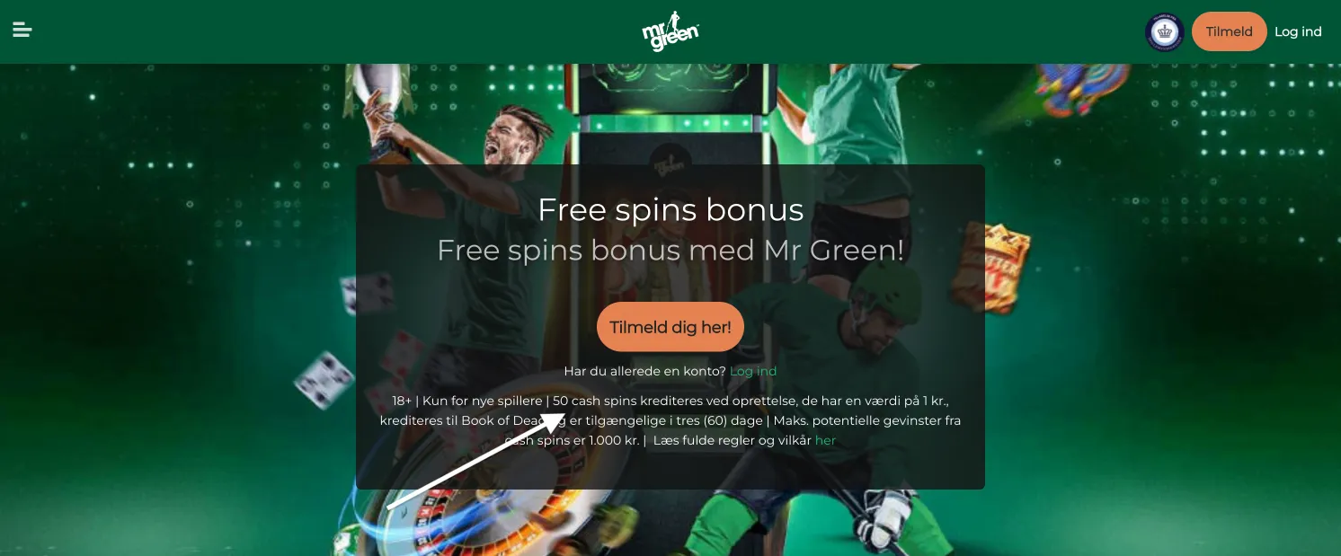 Gratis spins på MrGreen