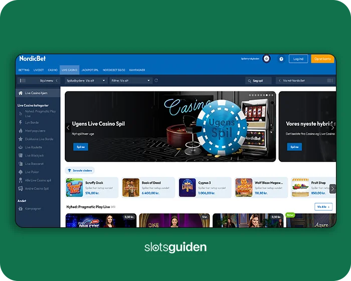 NordicBet live casino